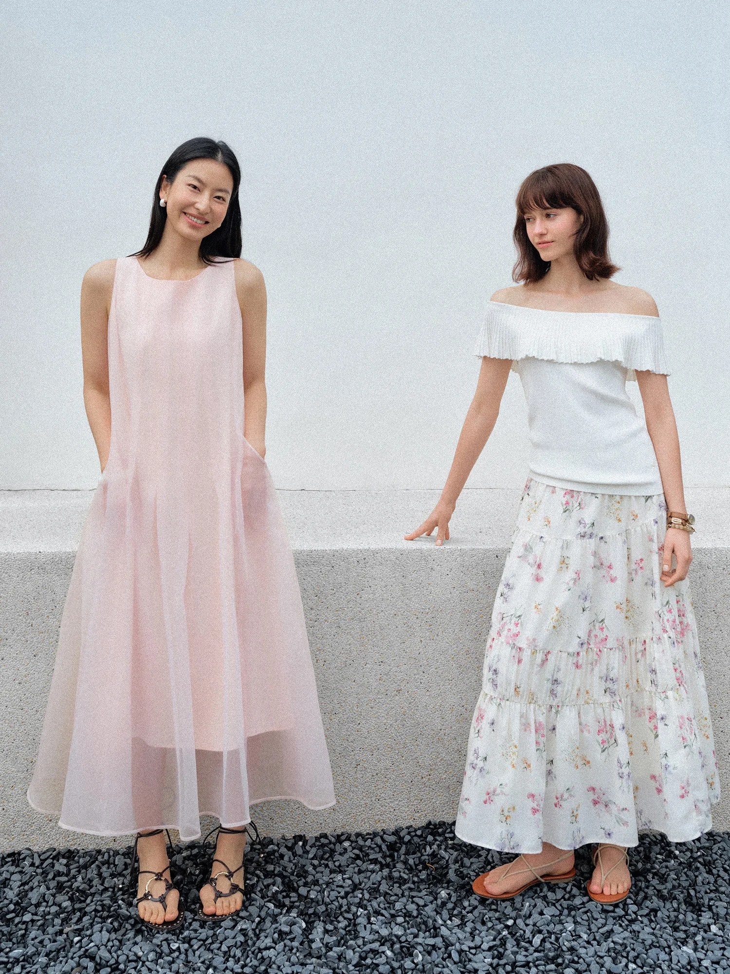 DUSHU Women [LineSculpt Series] Dresses Women 2026 Summer New Three Colors Fluffy Organza Sleeveless Elegant Fairycore Ins image 4