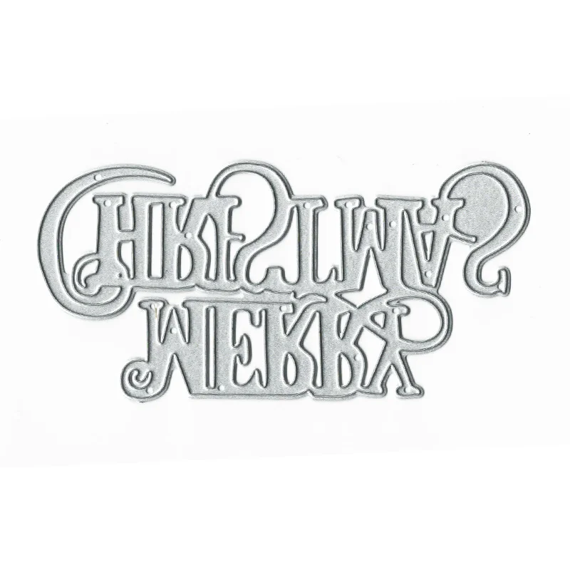 DIY Greeting Card Merry Christmas Cut Dies Papercutting Scrapbook Embossing Manual Punch Stencil Handicraft Cutting Dies