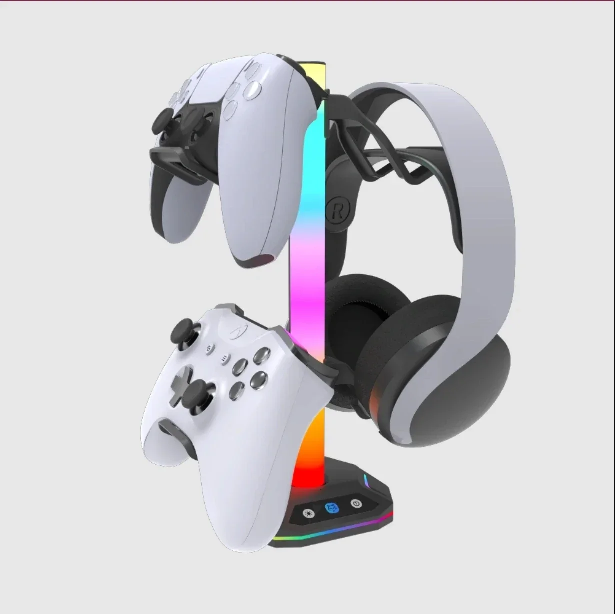 Gaming RGB Headphone Stand for Playstation5 Controller Holder Earphone Hanger Accessories for Desktop Gamer Xbox PS4 PS5 Gamepad