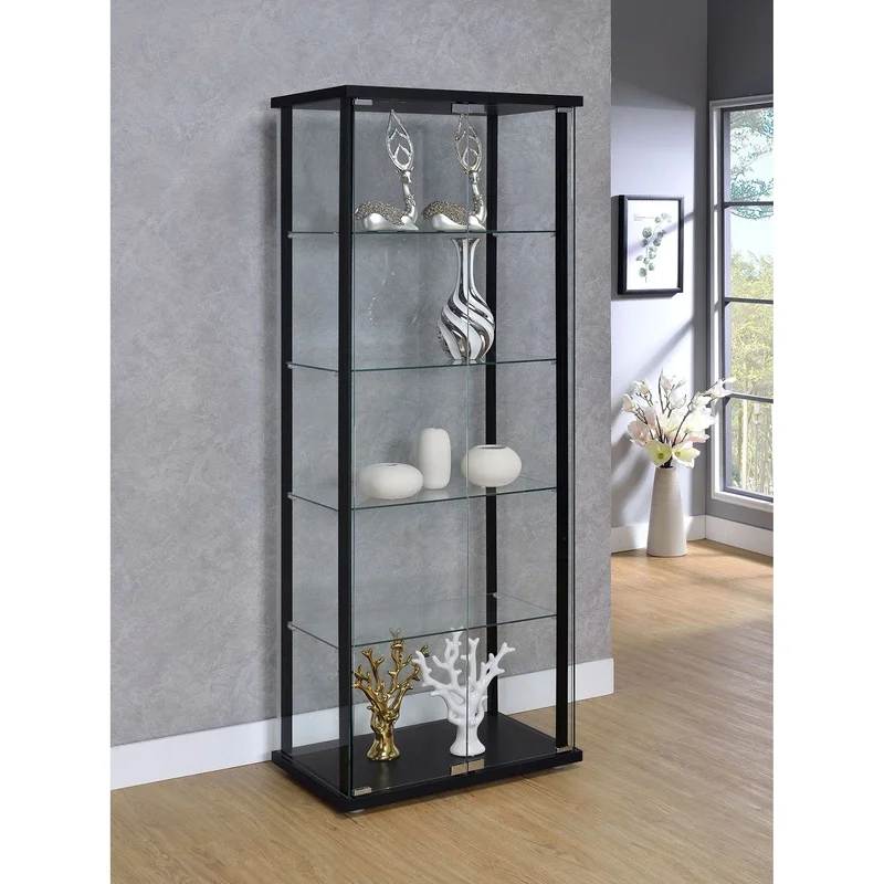 

Hyacinth Black 4-Tier Display Cabinet