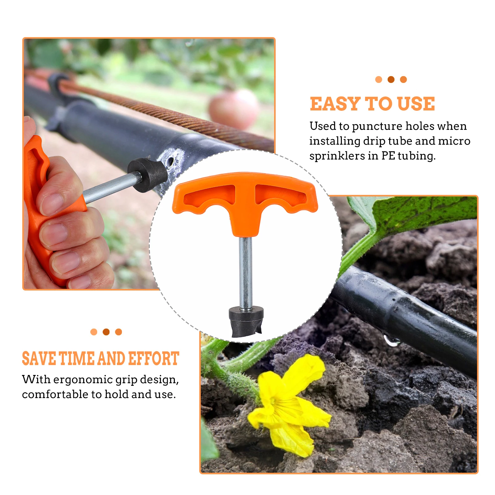 

25mm PE Tube Hole Punch Drip Irrigation Sprinkler Installation Garden Watering Hose Repair Cutting Tools Multipurpose