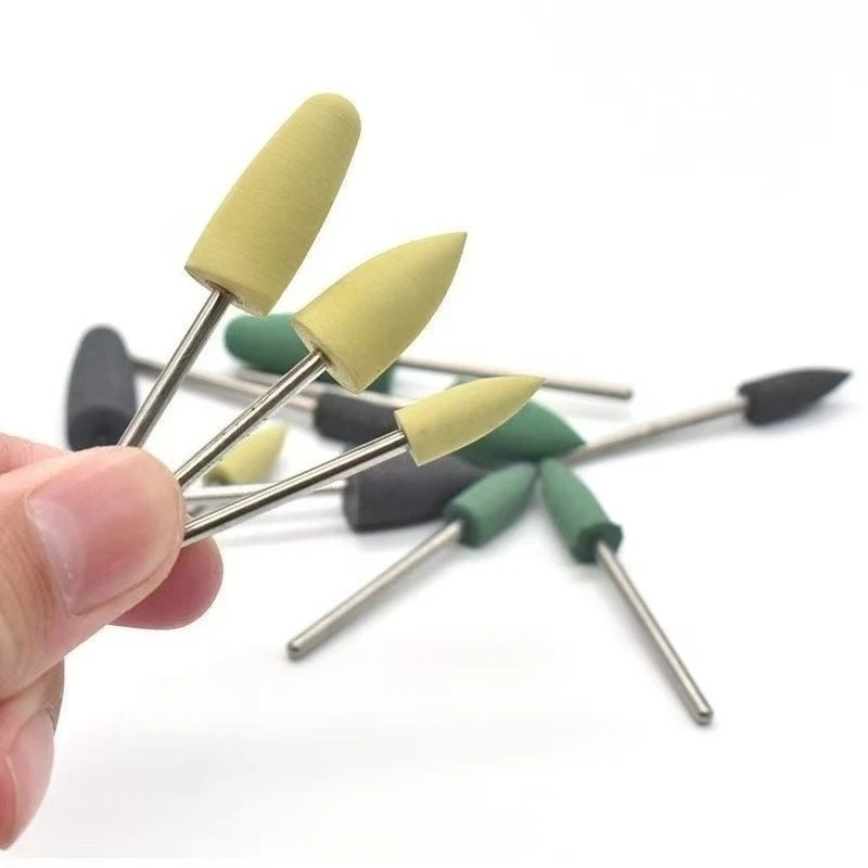 12pcs Lab Composite Resin Polishing Kits 0412 Lab Silicone Rubber Grinding Set for  Low Speed Handpiece Denture Finishing Tool