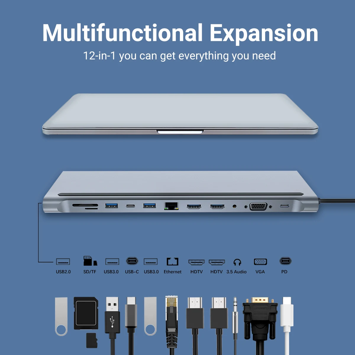 Imagem -04 - Estação de Ancoragem Gopala-mst Usb c Ecrã Triplo com Adaptador de Monitor Duplo 4k Hdmi Vga 3usb a Ethernet Áudio sd tf