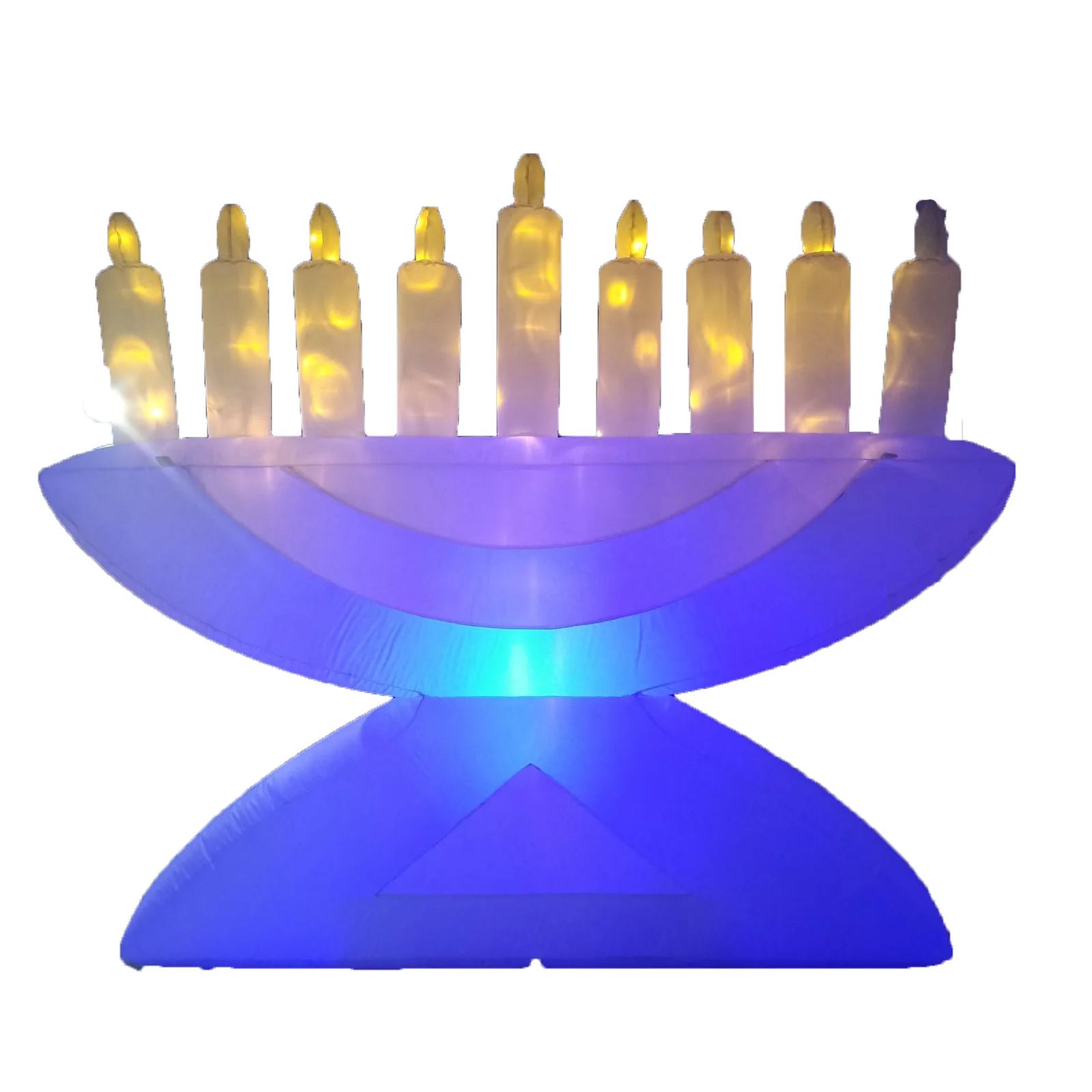 

3mWX2.5mH Inflatable Hanukkah Led Candle Holder, Colorful Candle Holder, Candle Holder Lighting For Event And Festival Use