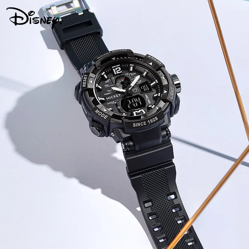 Disney For Men Watch Female Boy Girl Sports Dual Display Wristwatch MultiFunction Stop Watch Repeater Luminous Digital Military