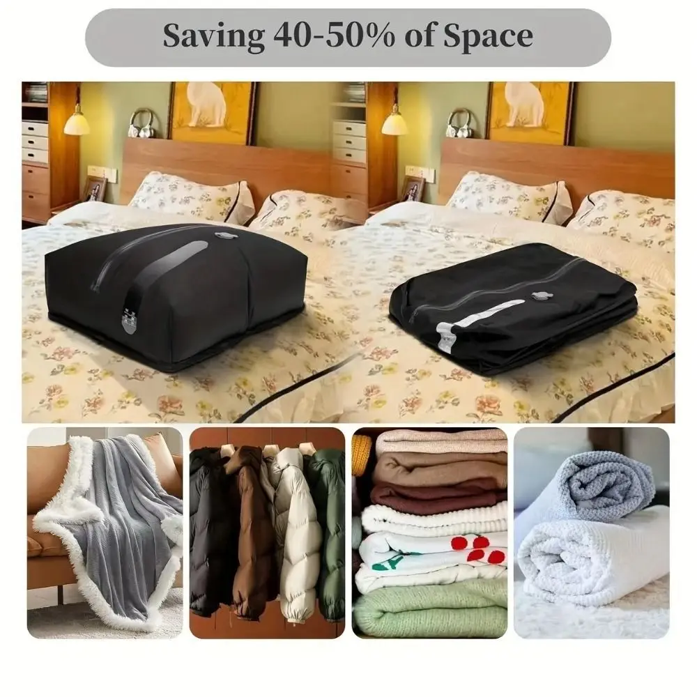 Reusable Vacuum Bags for Travel Folding Dustproof Travel Compression Bag Waterproof Space Saver Vacuum Compression Bag