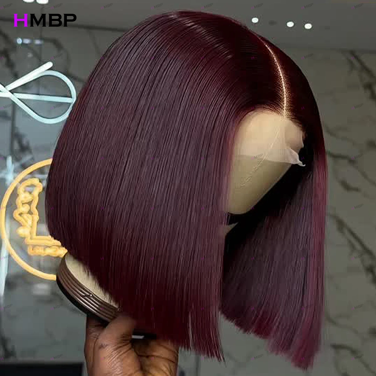 

Короткий парик-боб цвета 99J, супердвойной объем, 13x6 HD, безклеевой, с кружевной передней частью, из натуральных волос, готовый к носке, с предварительно выщипанными волосами, SDD Bob Wig HMBP