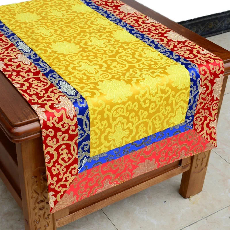 Tibetan Buddhism TableCloth High Quality Silk Satin Classical Home Religion Decorative Cover Buddhist Temple