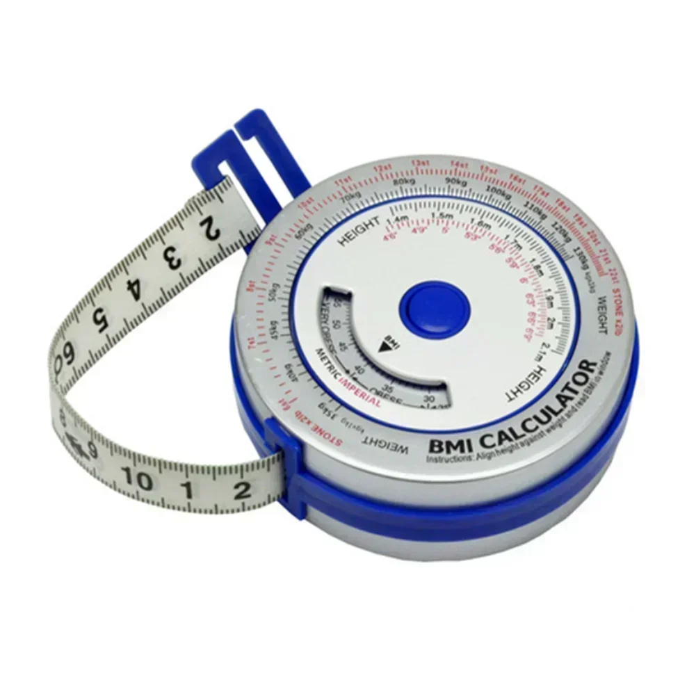 Tape Measure BMI Body Mass Index Push-button Retractable Locking Tape 150cm Calculator Diet Easy By Yourself Measures Tools