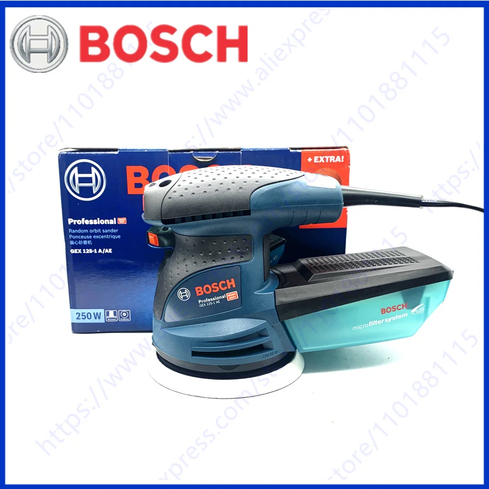 Bosch for Eccentric Sanding Machine GEX125-1AE Woodworking Dust free Polishing Machine Polishing Machine Speed Control Vibration