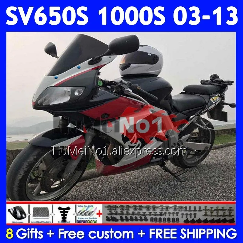 SV1000S For SUZUKI SV650S SV650 SV1000 S Red black 111No.89 SV 650S 1000S 03 04 05 06 07 08 2009 2010 2011 2012 2013 Fairing