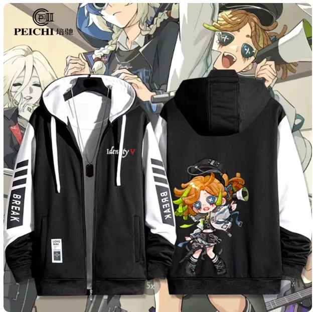 

Japanese Anime Identity Ⅴfools gold Hooded Hoodie Cosplay Autumn Winter Men Women Coat Loose Jacket Tops PC