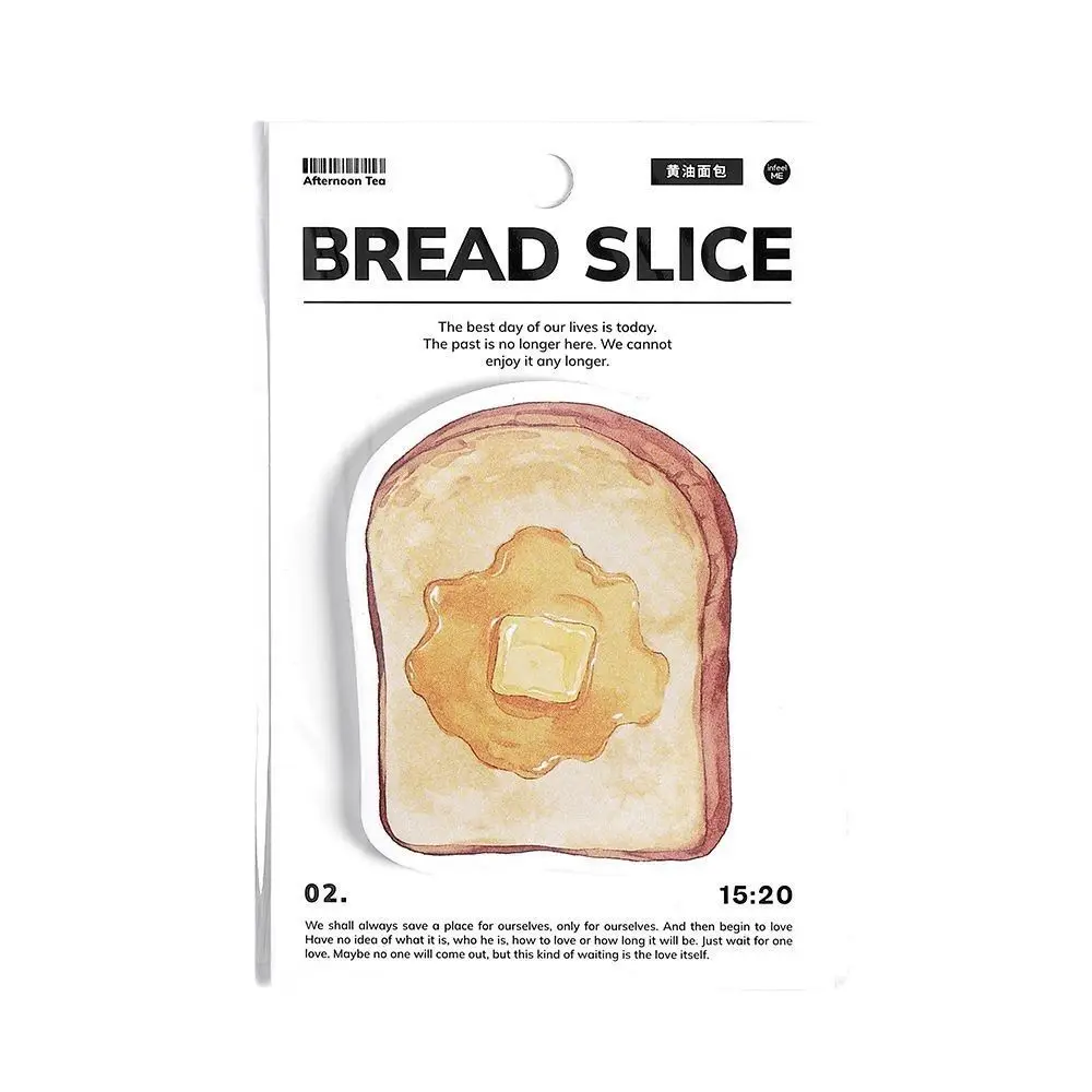 30 Sheets Paper Sticky Notes Bread Toast Coffee Series Memo Note School Stationery Memo Pad School Office Supplies