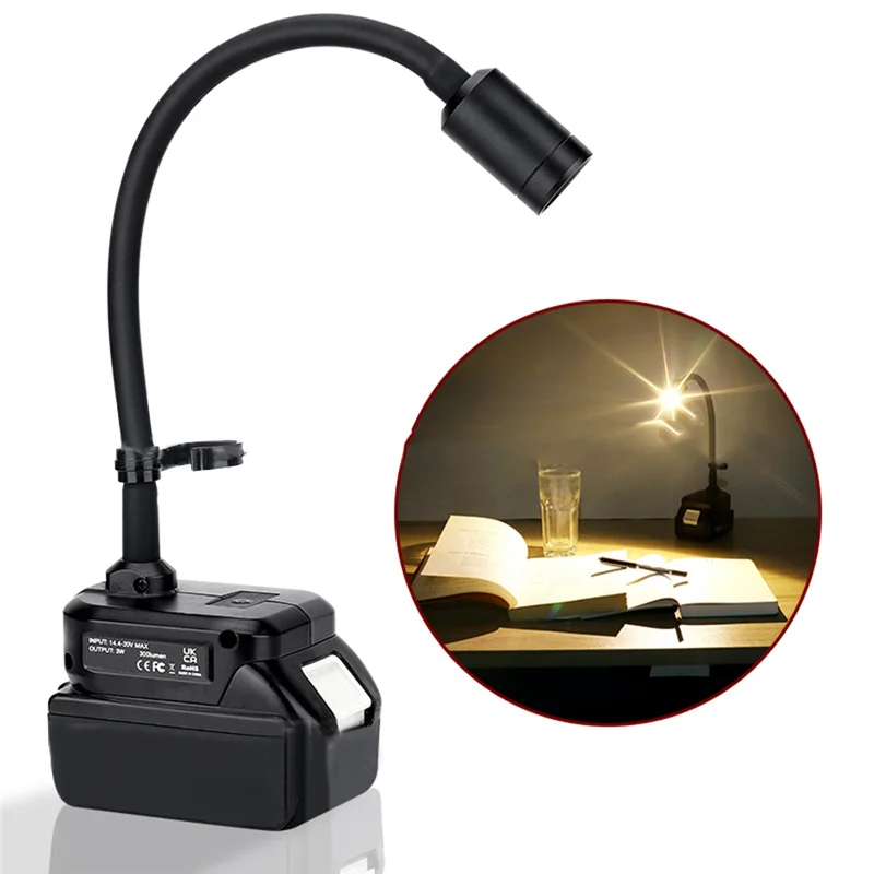 ABBY-2PCS LED Work Light For  20V Battery, 20W 2000LM LED Light Flood Light, , Battery Light With Charging Port