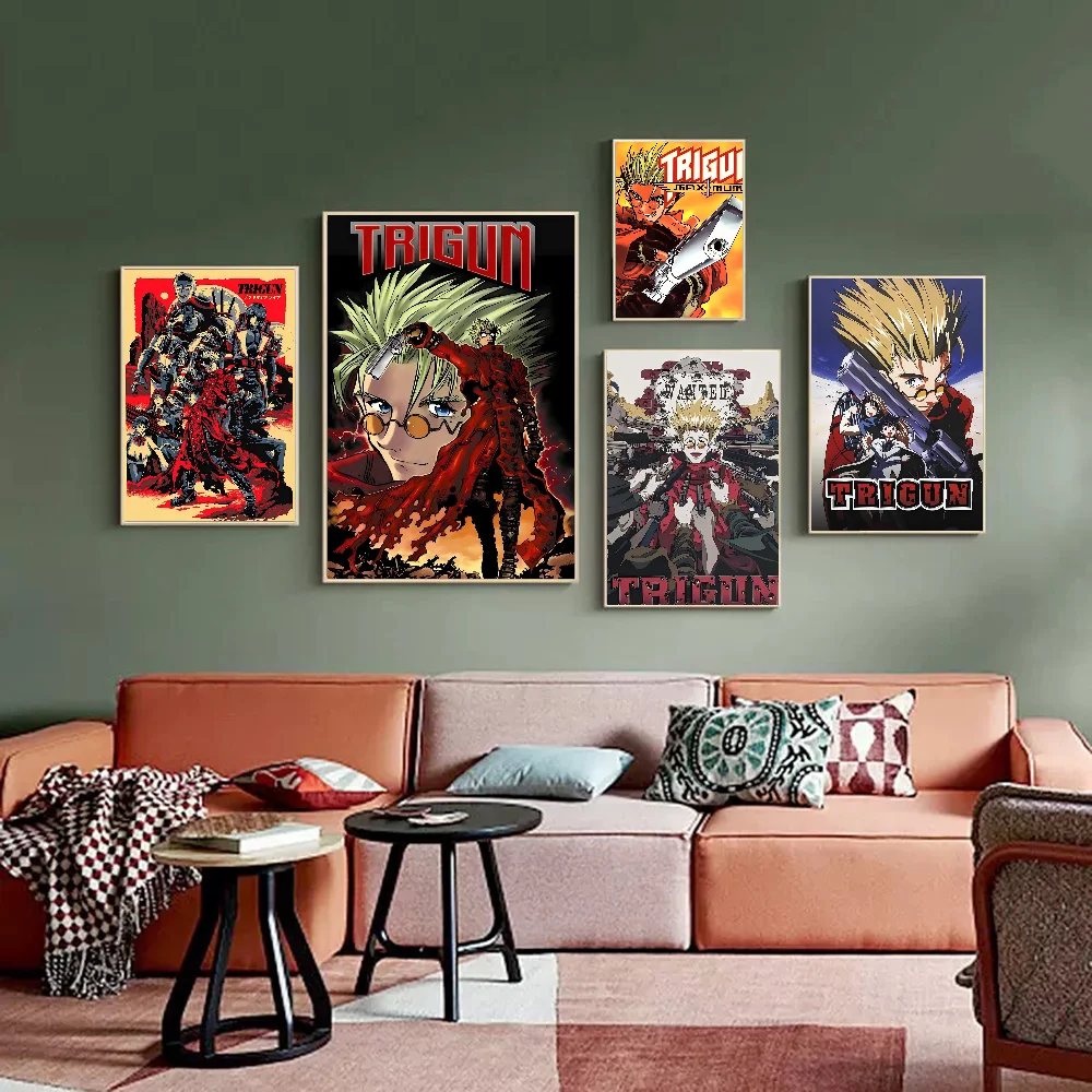 Anime Trigun Classic Movie Posters HD Quality Poster Wall Art Painting Study Nordic Home Decor