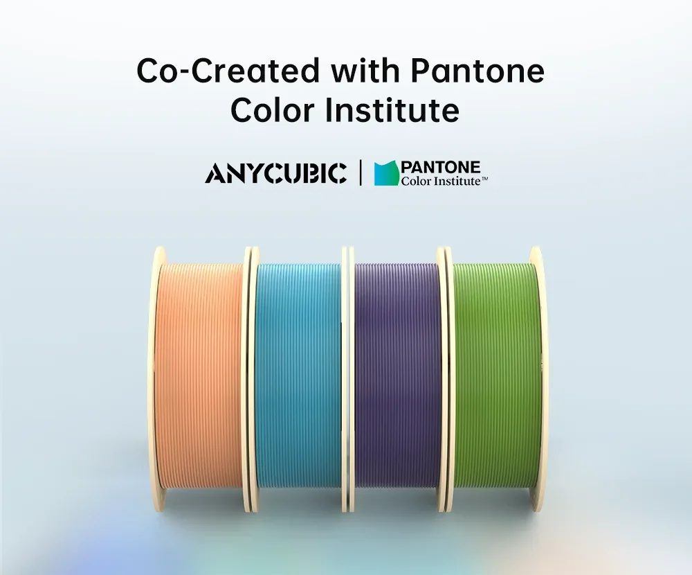 ANYCUBIC 3D-Drucker Pantone Filament PLA 1,75 mm 1 kg/Rolle Kunststoff-Gummi Co-Created-Material für FDM 3D-Drucker K3 Combo