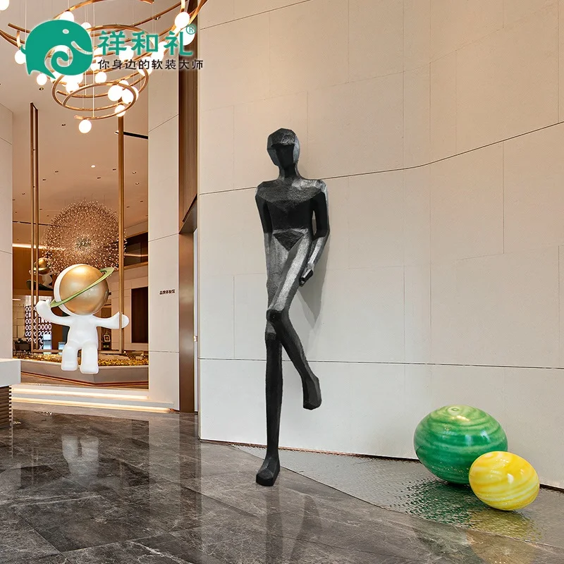 Super Large Floor Figure Sculpture Hotel Lobby Creative FRP Ornaments