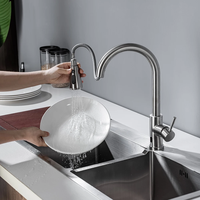Touchless Kitchen Faucet Brushed Poll Out Infrared Sensor Faucets Black/Nickel Infrared Smart Water Mixer Taps