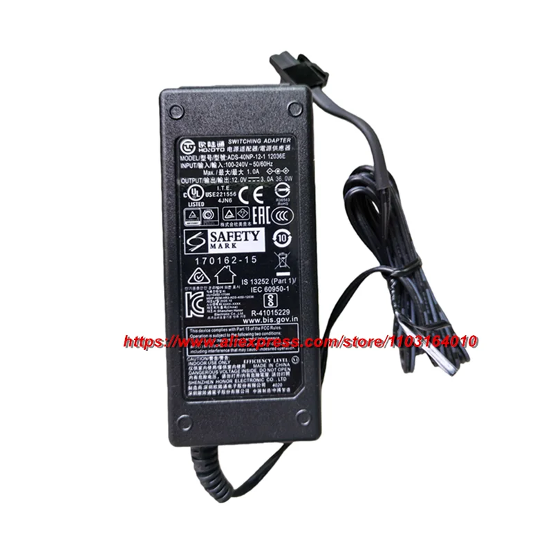 Zasilacz sieciowy 12V 3A do firewalla Fortigate Fortinet FG-60C 60D 50E 60E 30E 80E, zasilacz FSP036-RAB FSP036-RBBN2