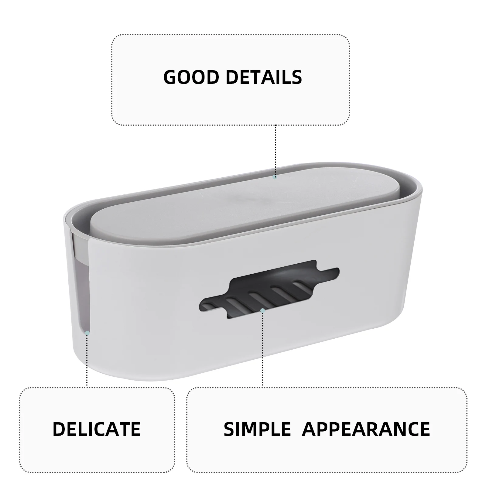 

1pc Power Cord Cable Organizer Box Desktop Floor Storage Large Opening High Strength Plastic Dustproof Insulation Household Data