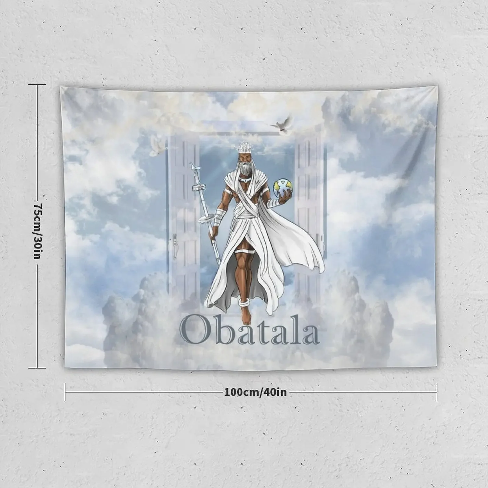 Obatala the God of Creativity and Wisdom in the Yoruba Pantheon Tapestry Room Decor For Girls Wall Decoration Tapestry