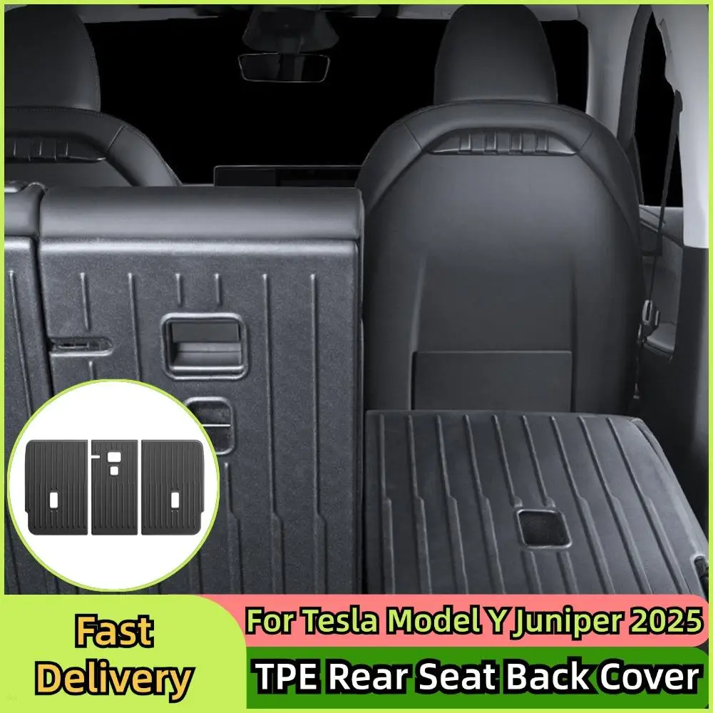 

for Tesla Model Y Juniper 2021-2025 Car Seat Back Anti-Kick Protector Mats TPE Trunk Rear Seat Back Cover Backrest Protector
