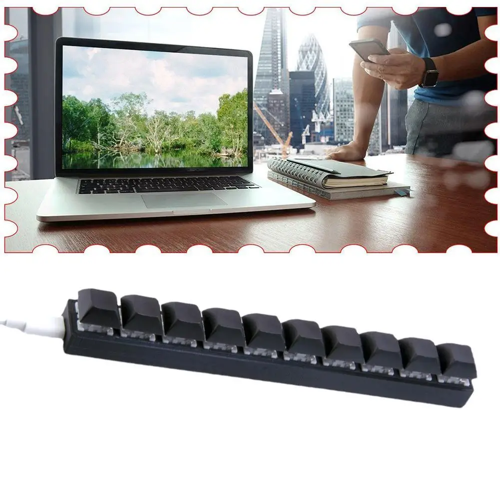 블랙 커스텀 미니 키패드 숫자 패드 기계식 키보드, OSU 프로그래밍 매크로 키보드, 포토샵 게이밍 H5J1 용, 10 키
