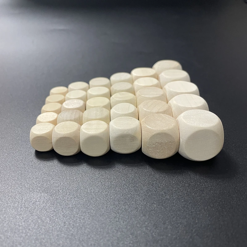 50 Pcs D6 Blank Woo… - image