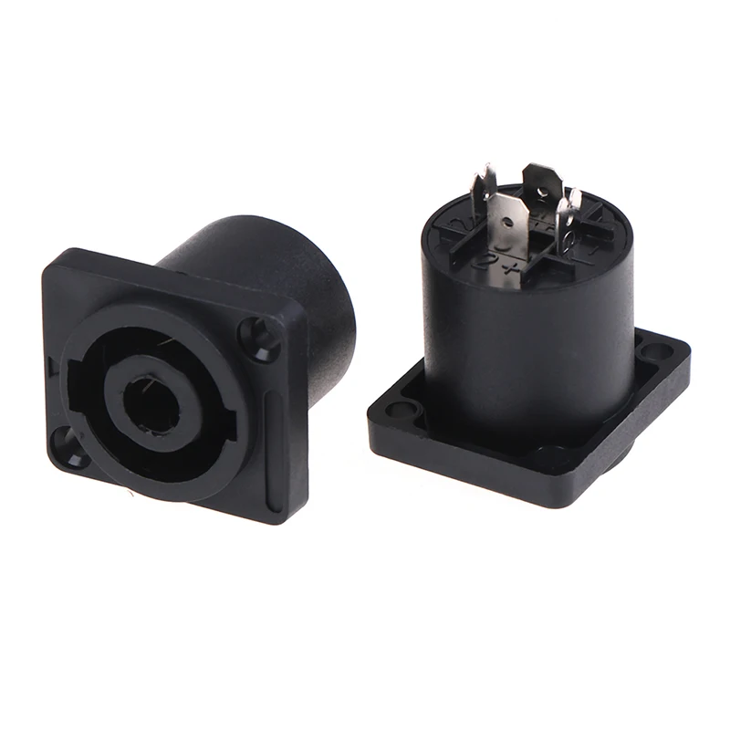 2x Speakon Female Jack Audio Speaker Cable 4Pole Panel Chassis Socket Connectors