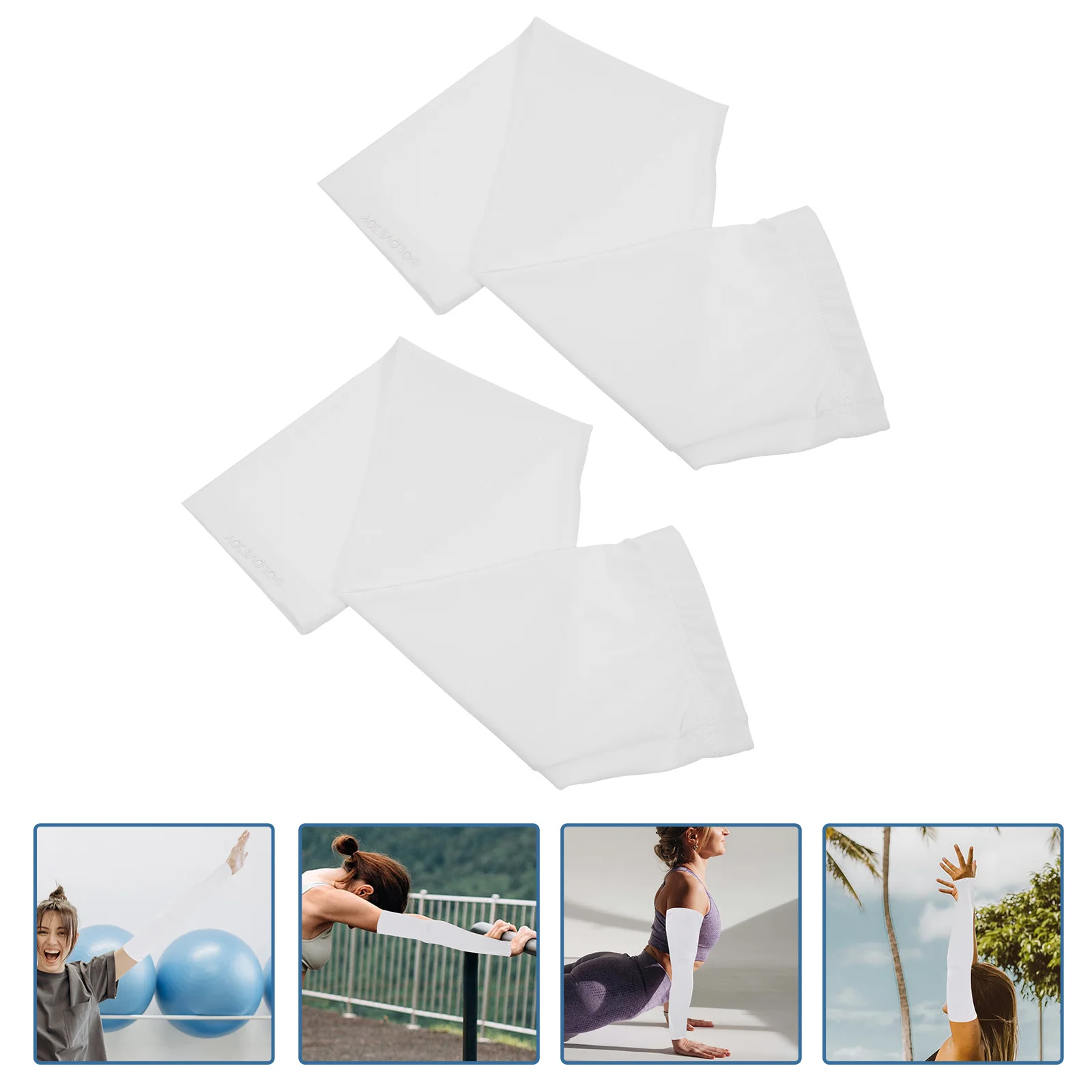 여름용 성인 팔토시 1쌍, 아이스 실크 자외선 차단 쿨링 통기성 스포츠 슬리브, 야외용 UV 차단 슬리브