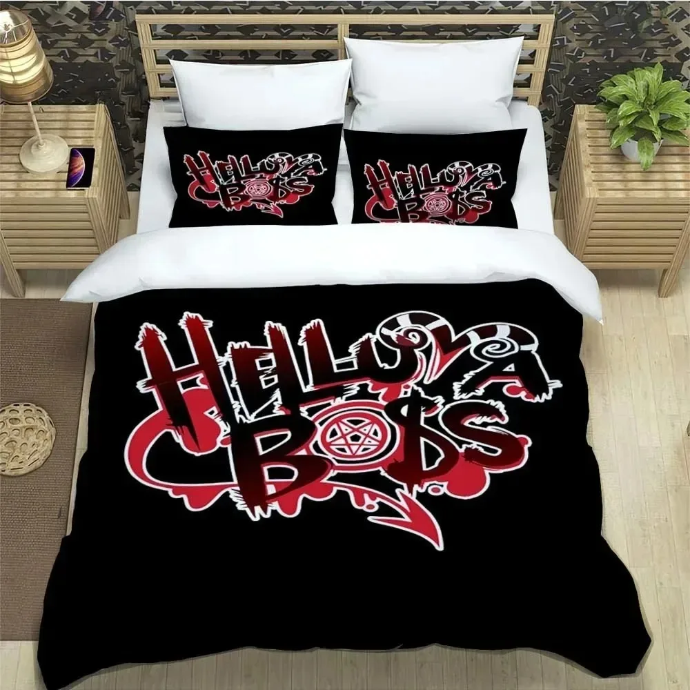 

Anime Duvet Cover Pillowcase Bedding Set H-Helluva Boss Adult Boy Girl Bedroom Decoration Children Single Double Large Size