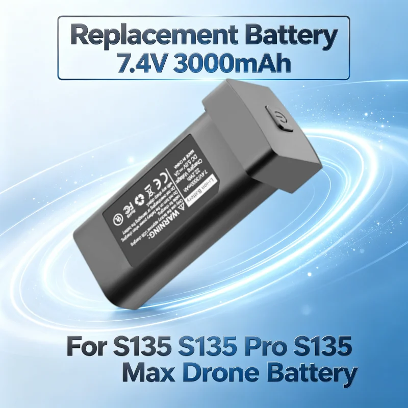 For S135 7.4V 3000mAh Drone Battery compatible with S135 Pro S135 Max Drone Accessories Parts High Quality Battery