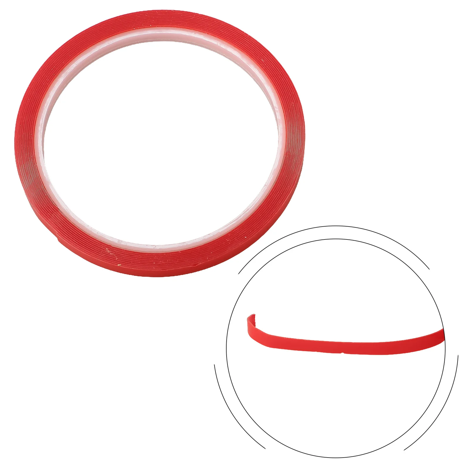 300CM Double Sided Tape 8mm Width Transparent Red Film No Traces Wall Sticker Waterproof Adhesive Glue Tapes