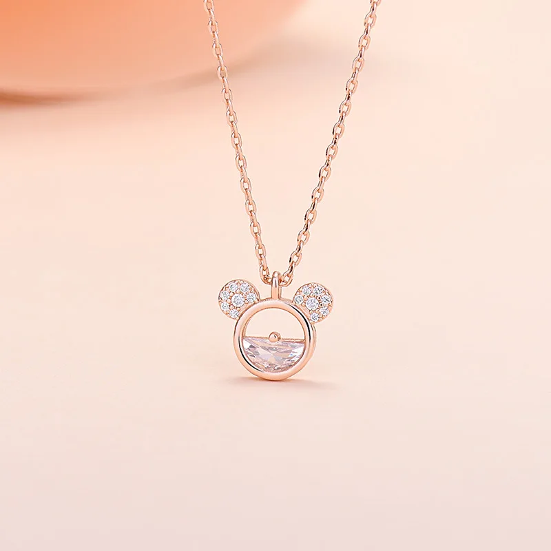 

Disney Mickey Mouse Necklaces Anime Cartoon Titanium Steel Necklace Jewelry Fashion Woman Necklace Jewelry Birthday Holiday Gift