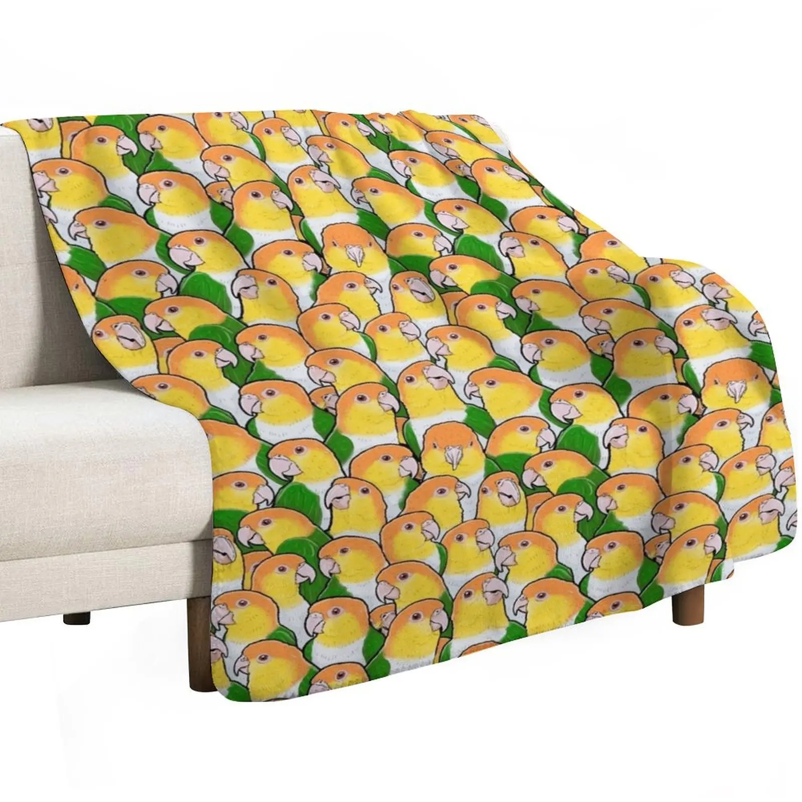 White-bellied Caique Parrots Throw Blanket wednesday Soft Sofa Extra Large Throw manga Luxury Throw Blankets