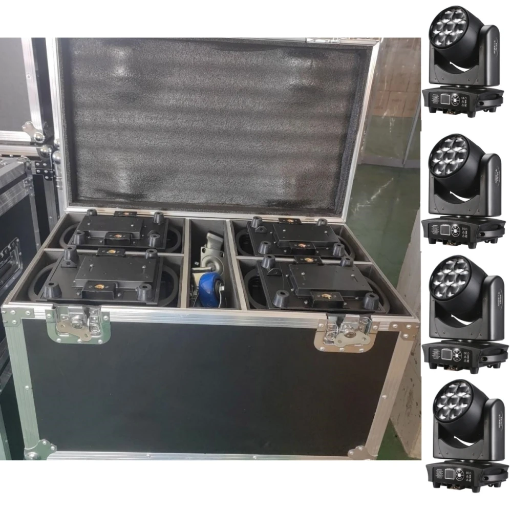 Светодиодный луч + мытье зум Большие пчелиные глаза 7x40 Вт RGBW Зум Освещение для DJ Дискотека Домашняя вечеринка Ночной клуб Бар