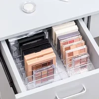 Boîte de rangement de maquillage, étagère de rangement transparente à 7 compartiments, affichage multi-cellules pour cosmétiques, fard à joues, fard à paupières, gain de place, Durable 4