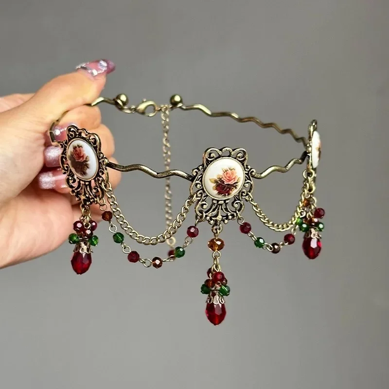 Gargantilla gótica Punk con forma de rosa para mujer, joyería y2k con personalidad de nicho exagerada, accesorios de fiesta para Cosplay