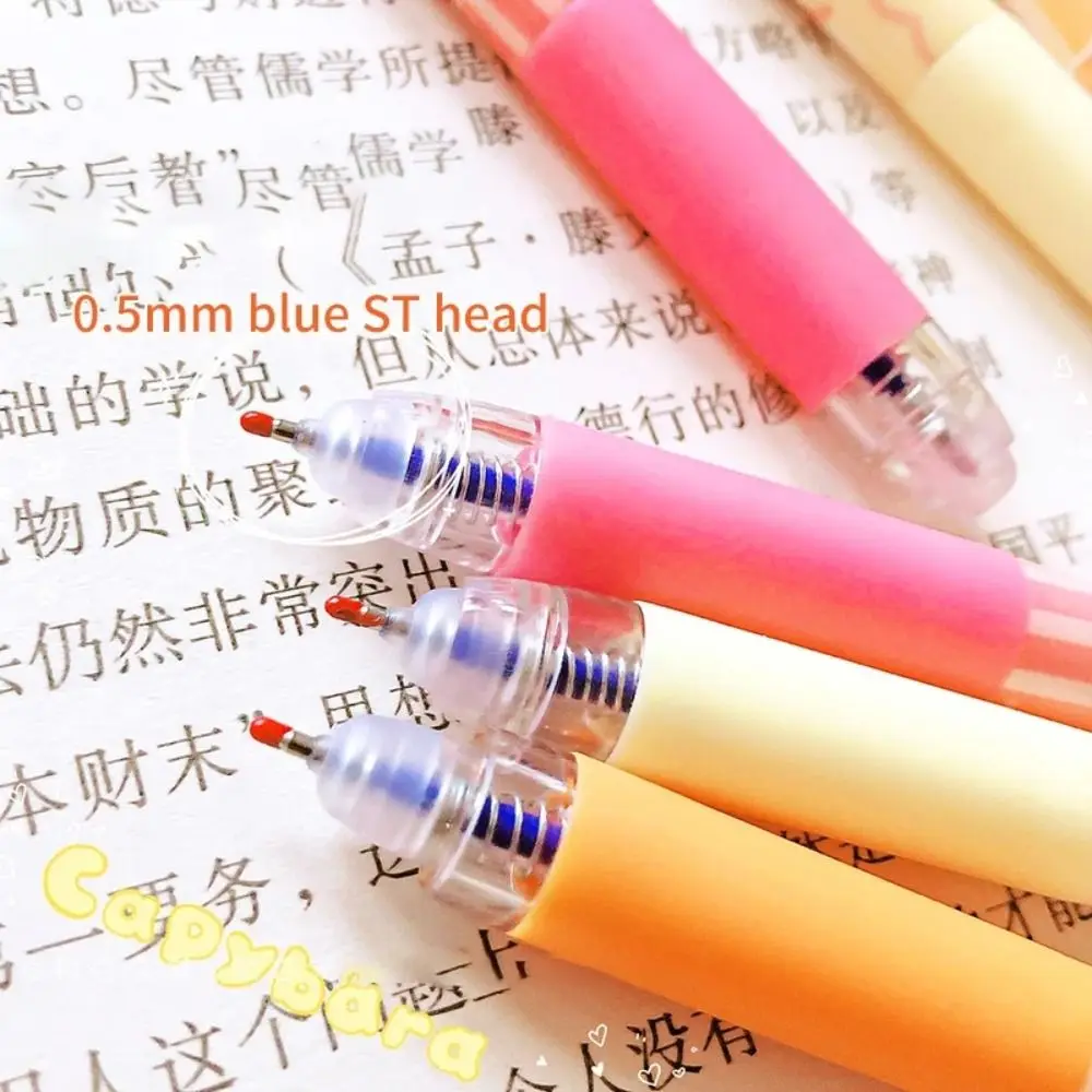 Stationery Blue Ink Capybara Gel Pen Kawaii Cartoon Erasable Pen 0.5mm Aesthetic Cute Writing Pen Office Supply