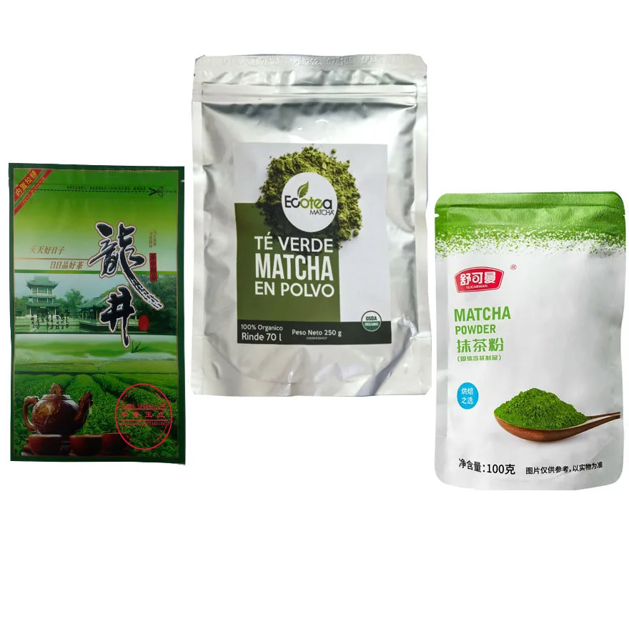 

250g Chinese Matcha Green Tea Set Vacuum Plastic Bags long jing Bags Compression No Packing Bag