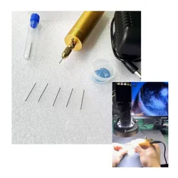 CRIN Diesel Injector Nozzle Spray Hole Carbon Deposition Cleaning Tool with 10pcs Clearing Needle
