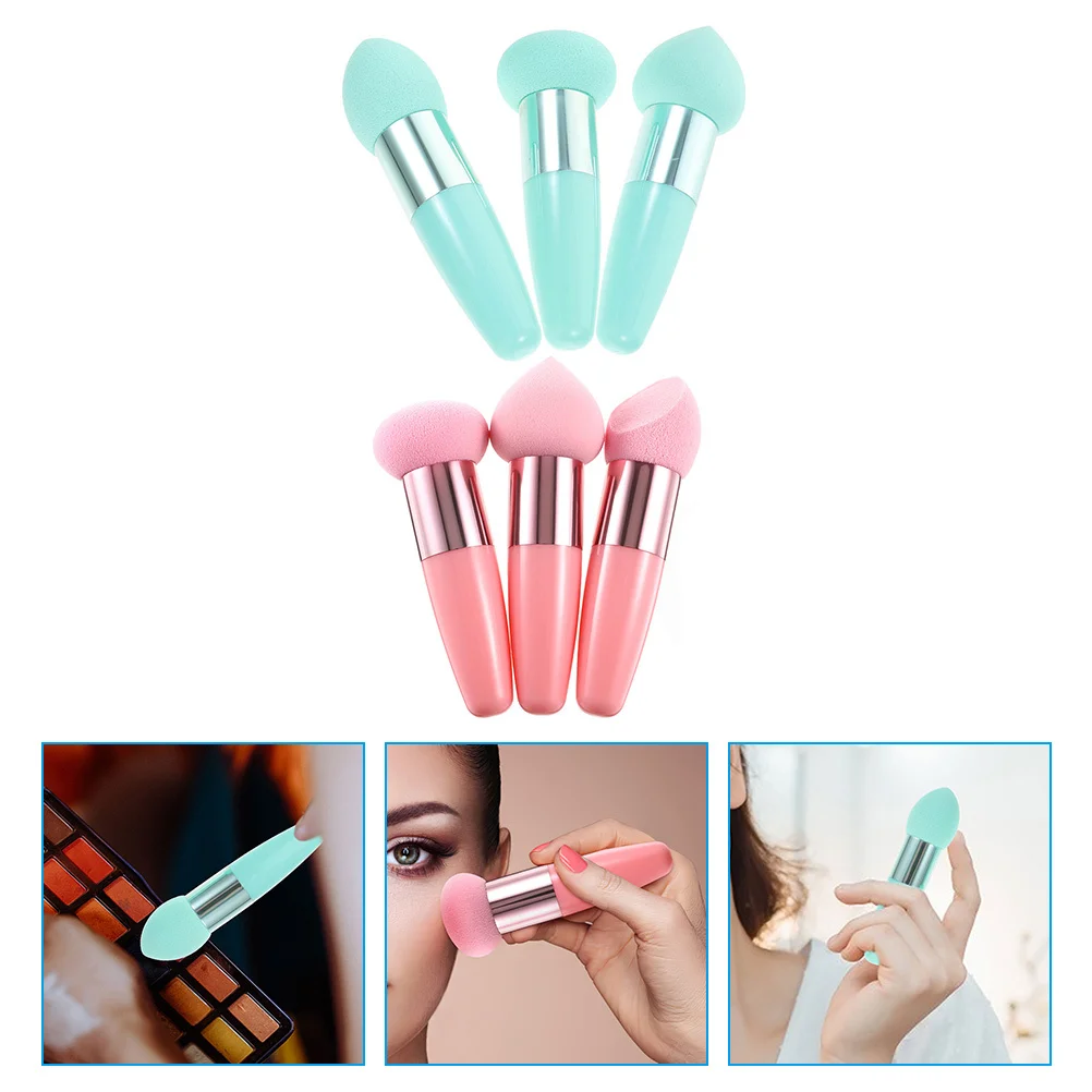 6 قطعة مجموعة أقلام ماكياج متعددة الوظائف الرطب الجاف إسفنجة التجميل المحمولة مستحضرات التجميل اكسسوارات الأساس الإسفنج فرشاة