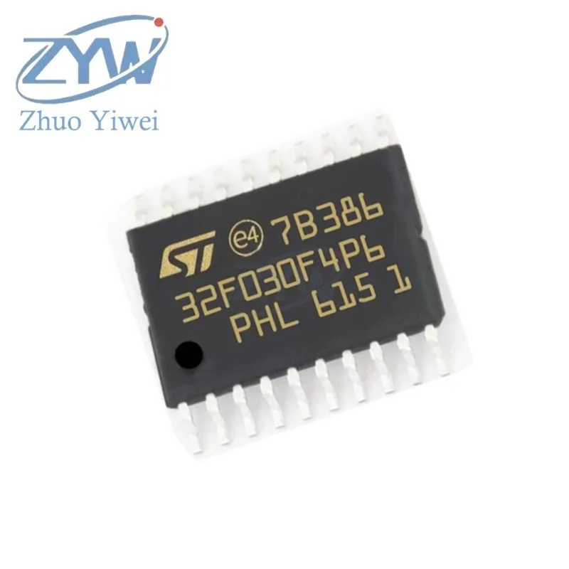 ARM Cortex-M0 칩, 32 비트 마이크로 컨트롤러, STM32F030F4P6, TSSOP-20, STM32F, STM32F030, STM32F030F4P, 48MHz, 16KB, 신제품