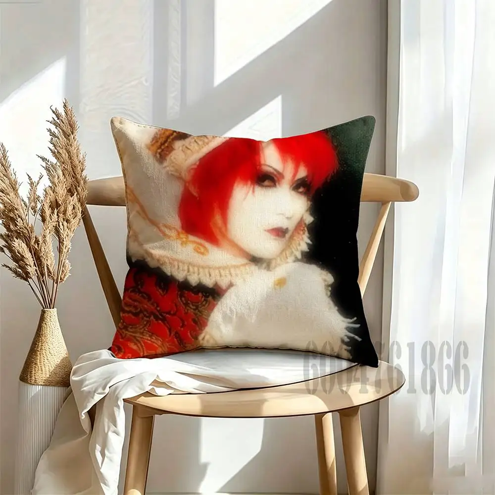M-Malice Mizer Anime Celebrity Merchandise All-Match Printed Pillow Case Sofa Car Office Room Decoration Protector
