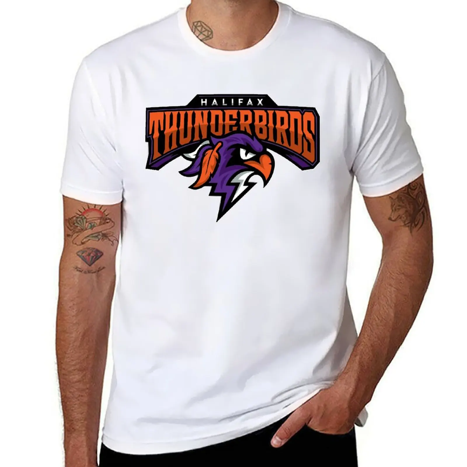 

Halifax Thunderbirds Hockey T-Shirt Plus Size All Match Tee Shirt