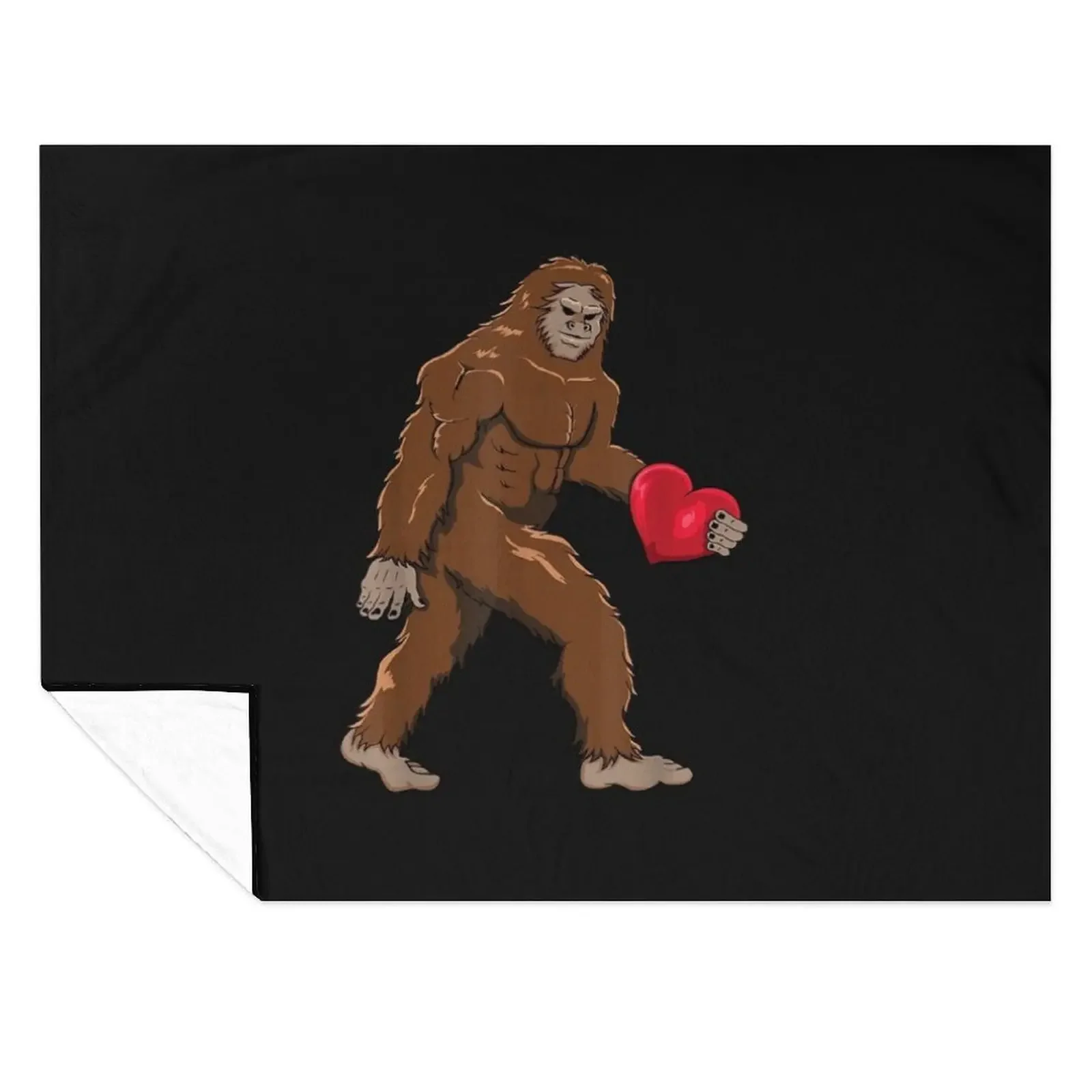 

Cute Bigfoot Heart Throw Blanket Soft Big Vintage heavy to sleep cosplay anime Blankets
