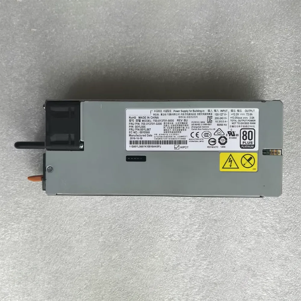 For Lenovo X3650M5 server power supply 00YL567 900W 00YL566 700-013701-0200 700-013701-0000 3650M