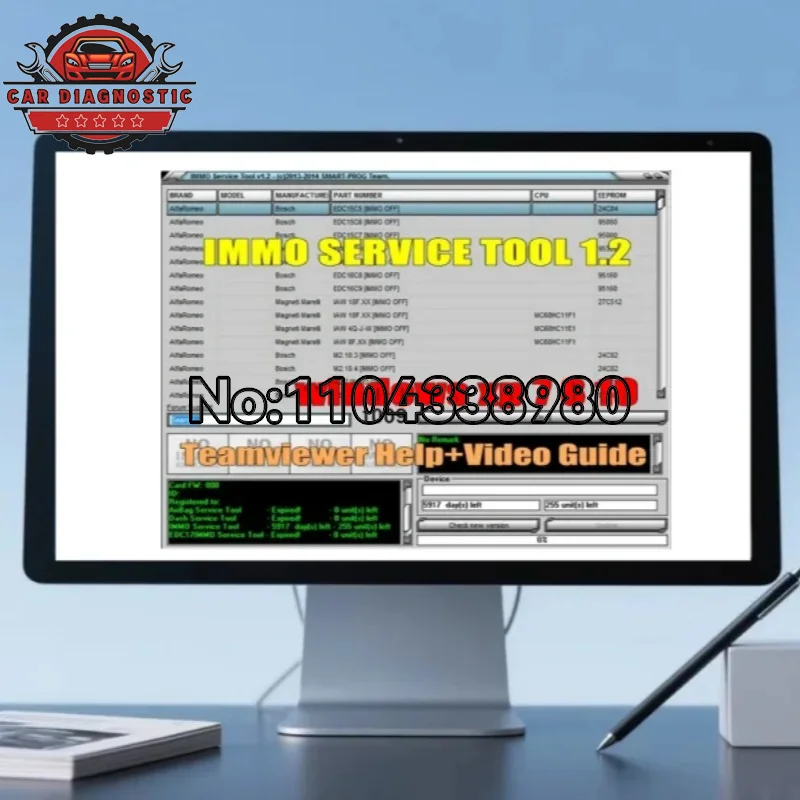 2026 hot sell new Immo Tool V1.2 CAR CODE / IMMO OFF EDC15 EDC16 EDC17 ECU Virgin Eeprom IMMO KEY PIN CODE CALCULATOR BSI VDO