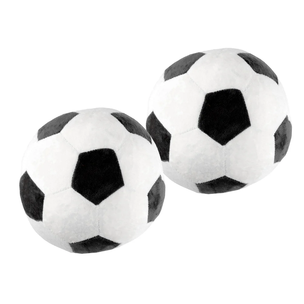 2 Pcs Football Plush Sports Stuffed Soccer Toy Pillow Pp Cotton Child Soft