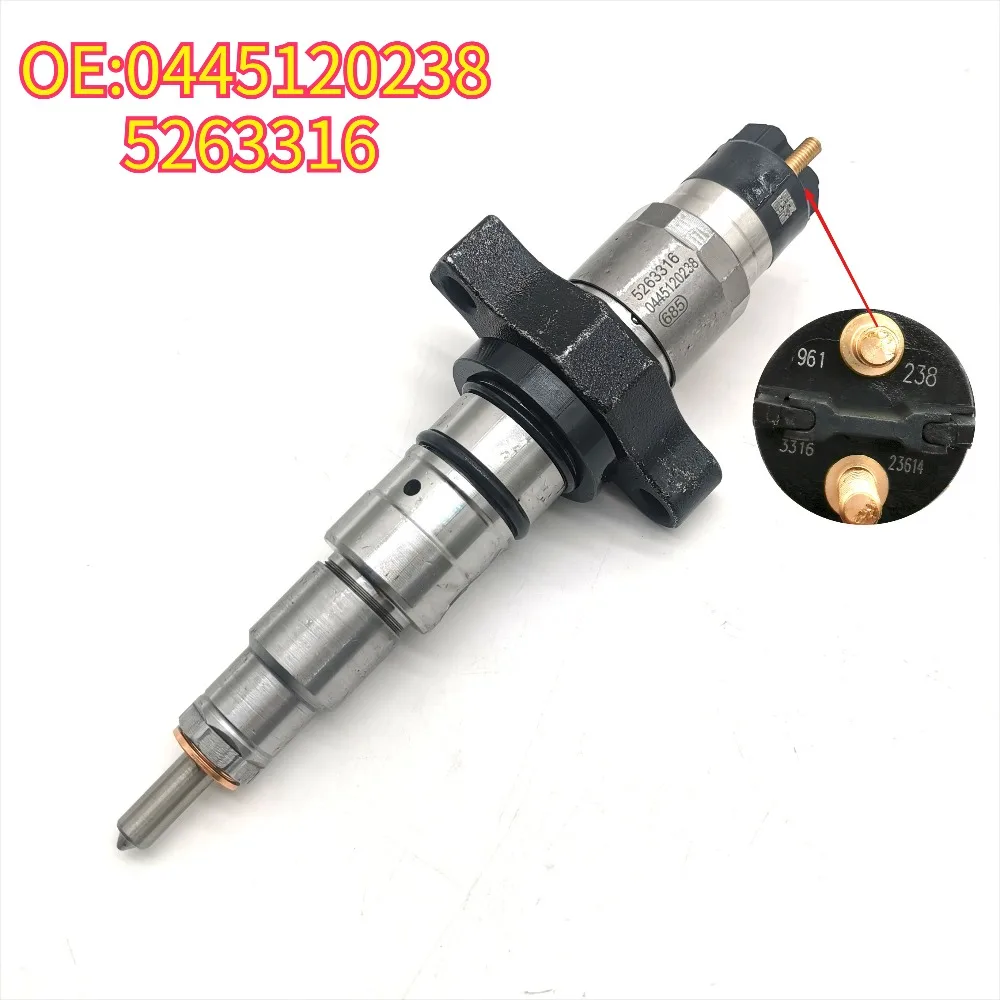 Original High quality New For 5263316 0445120238 Diesel Fuel Injector For 2500 3500 5.9L 2004- 2009